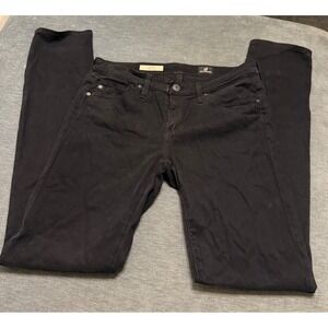 AG Adriano Goldschmied The Stilt Cigarette Leg Black Jeans 26R LSN1110-F-SBA